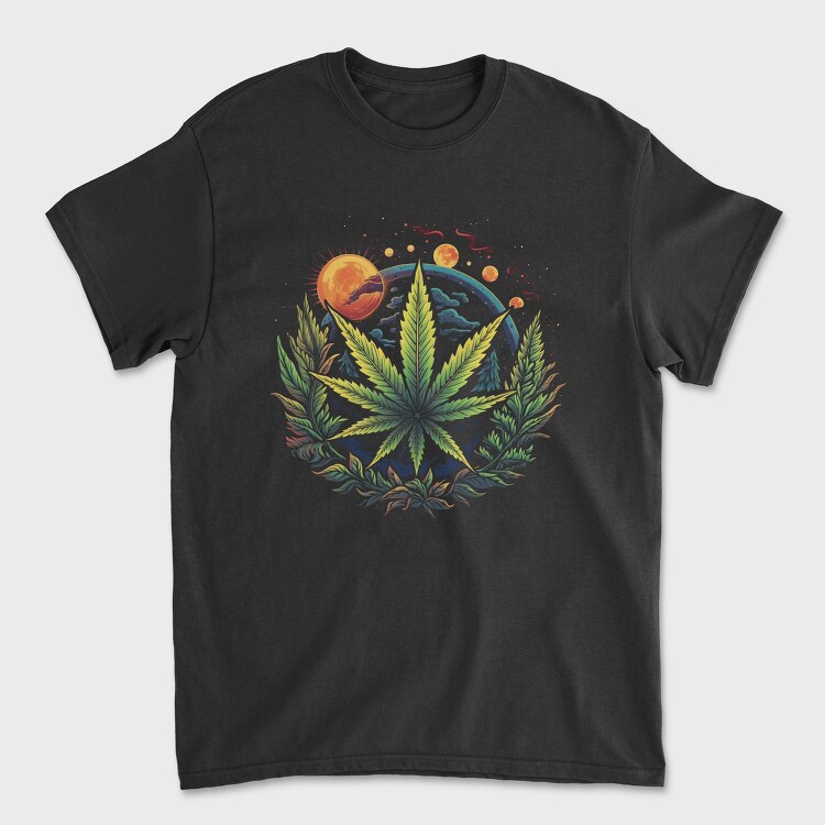 Cannabis Planets, Tricou Barbati (Unisex)