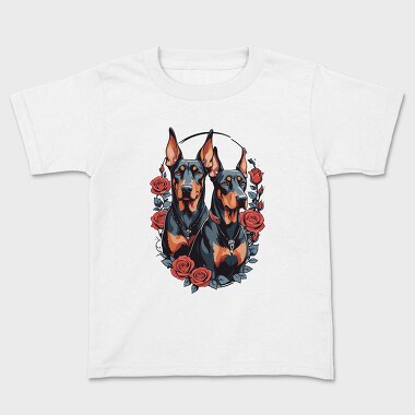 Doberman and Roses, Tricou Copii