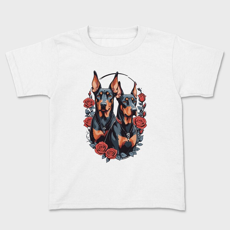 Doberman and Roses, Tricou Copii