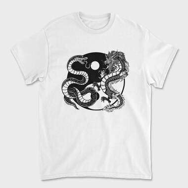 Yin Yang Dragon Snake, Tricou Barbati (Unisex)