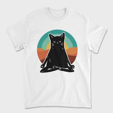 Yoga Cat 2, Tricou Barbati (Unisex)