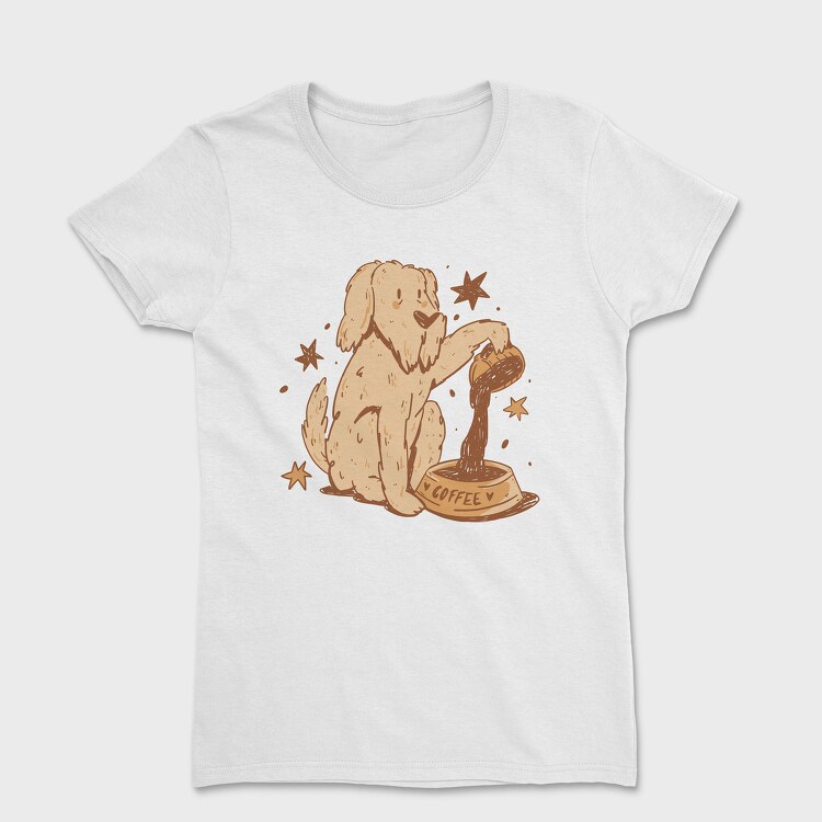 Dog Coffee Doodle, Tricou Femei