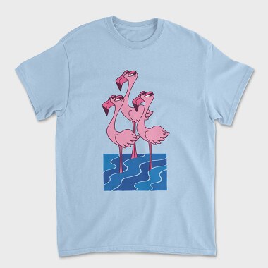 Flamingo Trio, Tricou Barbati (Unisex)