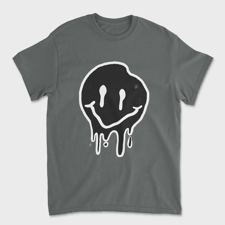 Black Smiley, Tricou Barbati (Unisex)