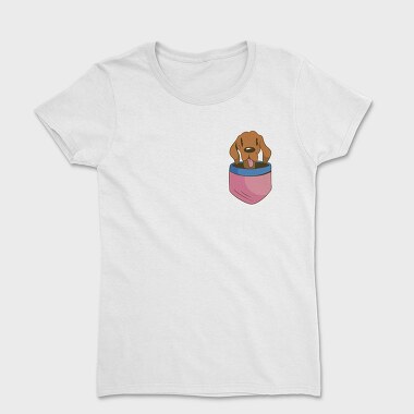 Vizsla Dog Pocket, Tricou Femei