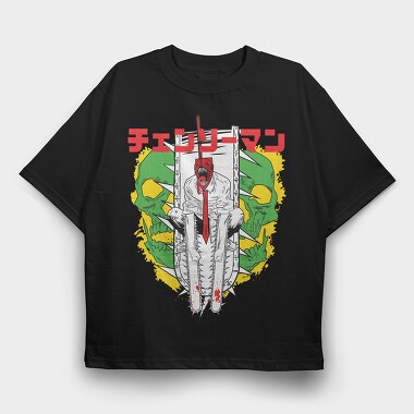 Chainsaw Man 1, Tricou Oversize Barbati (Unisex)