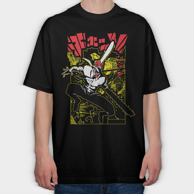 Chainsaw Man 2, Tricou Oversize Barbati (Unisex)