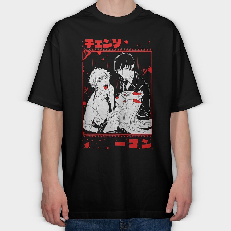 Chainsaw Man 6, Tricou Oversize Barbati (Unisex)
