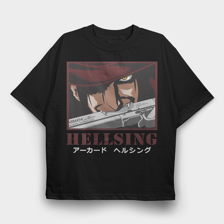 Hellsing 1, Tricou Oversize Barbati (Unisex)