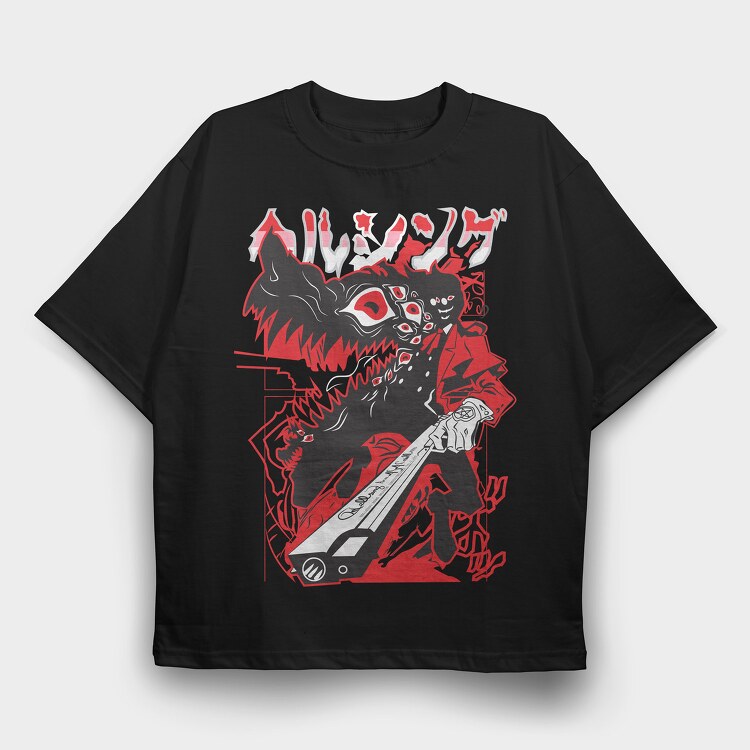 Hellsing 10, Tricou Oversize Barbati (Unisex)