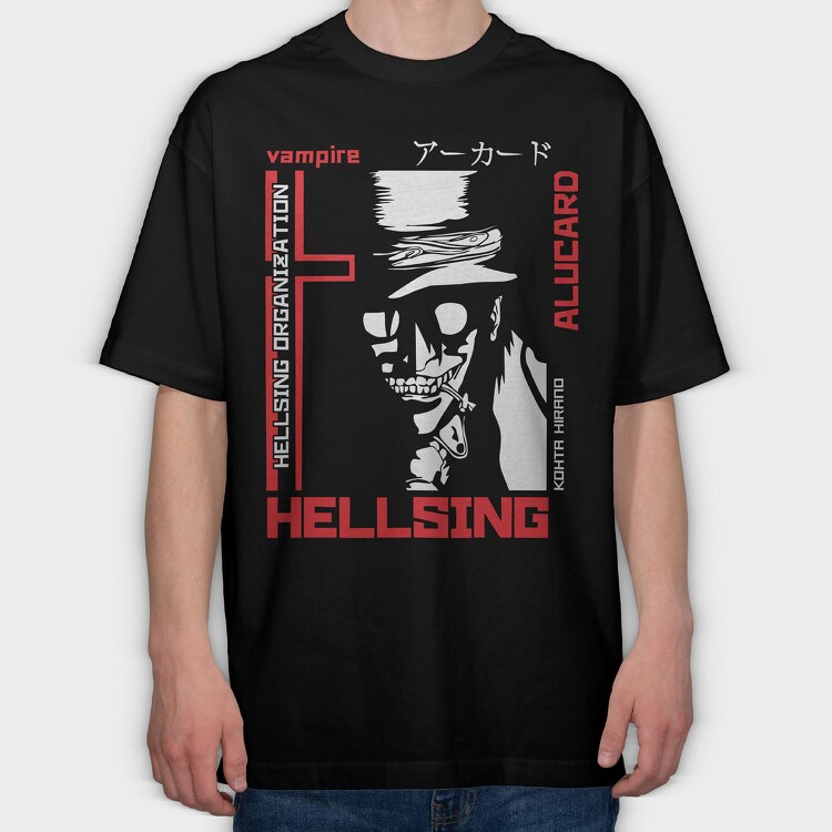 Hellsing 6, Tricou Oversize Barbati (Unisex)