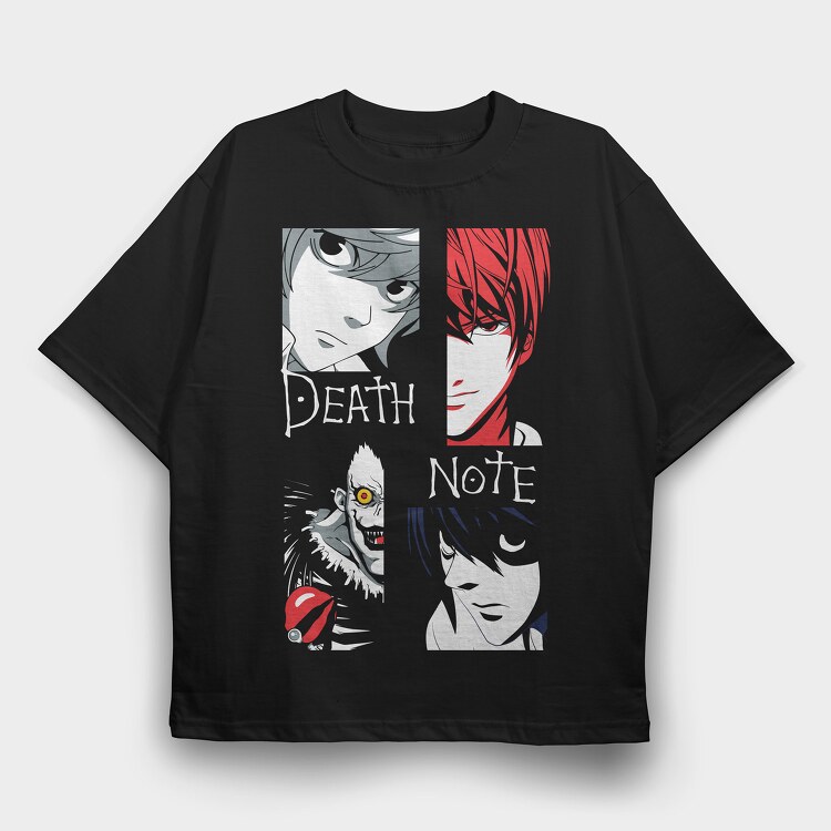 Death Note 4, Tricou Oversize Barbati (Unisex)