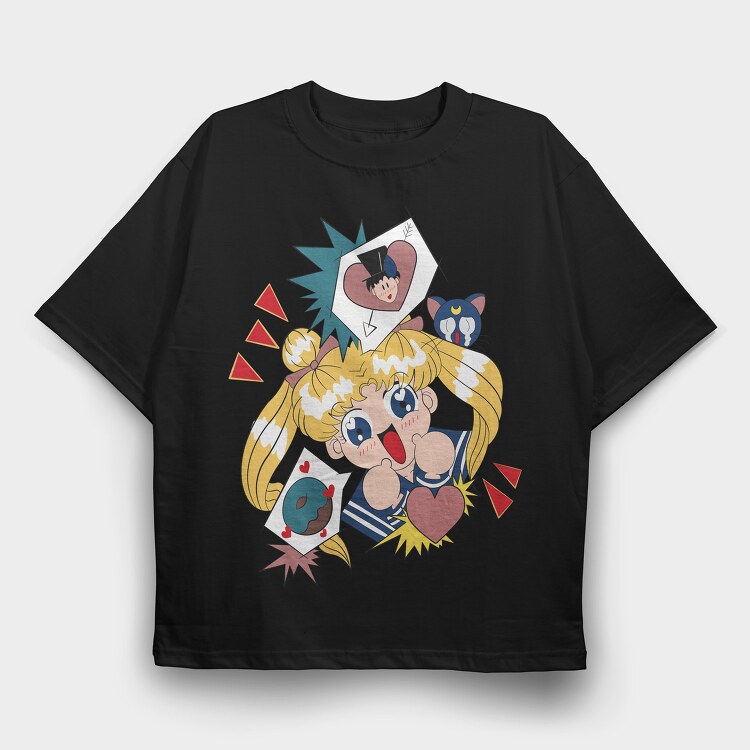 Sailor Moon 20, Tricou Oversize Barbati (Unisex)