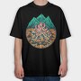 Campfire Outdoors Illustration, Tricou Oversize Barbati (Unisex)