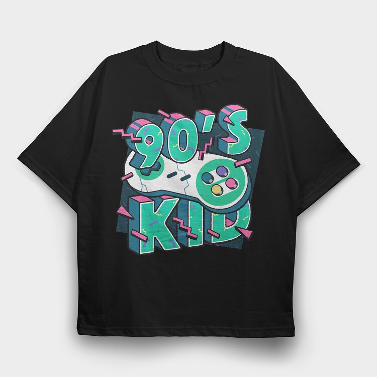 90 Kid, Tricou Oversize Barbati (Unisex)