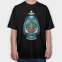 Camping Illustration 3, Tricou Oversize Barbati (Unisex)