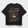 Camping Therapy, Tricou Oversize Barbati (Unisex)