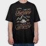 Camping Therapy, Tricou Oversize Barbati (Unisex)
