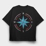 Not Al Those Who Wander Are Lost Compass, Tricou Oversize Barbati (Unisex)