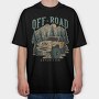 Off Road Expedition With Off Road Car in the Middle of Mountain, Tricou Oversize Barbati (Unisex)