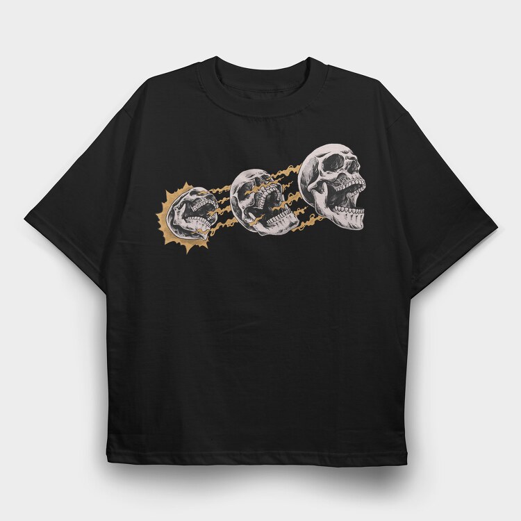 Skulls 2, Tricou Oversize Barbati (Unisex)