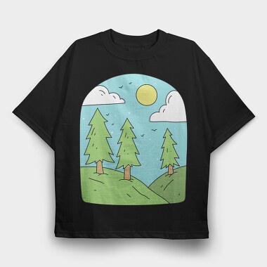 Landscape Nature 8, Tricou Oversize Barbati (Unisex)