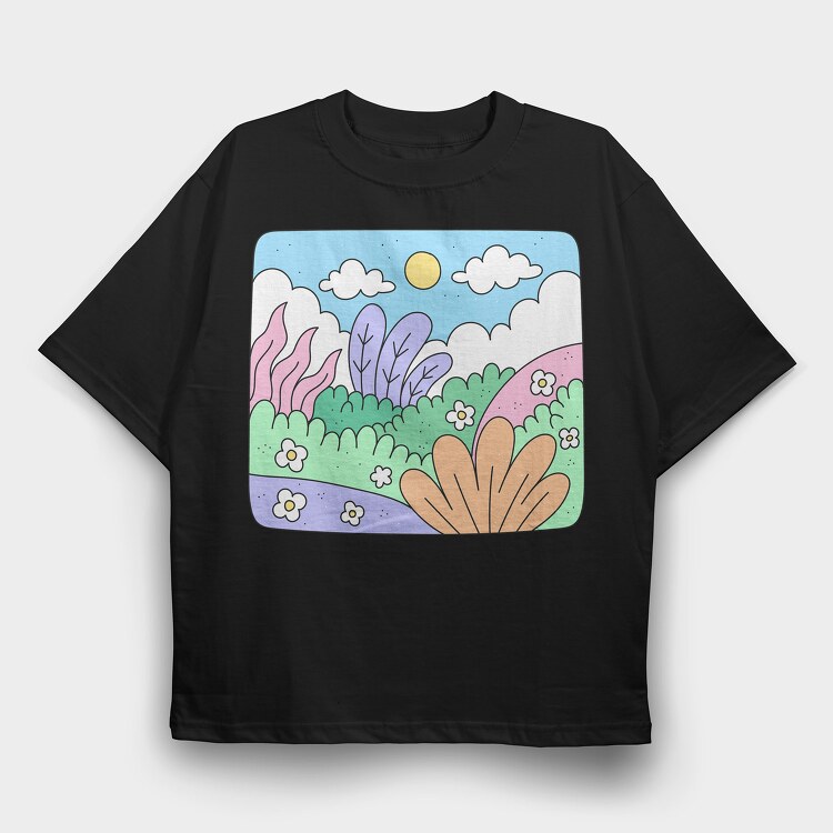 Garden 1, Tricou Oversize Barbati (Unisex)