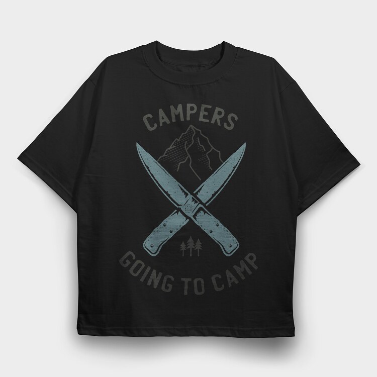 Campers Going Camp, Tricou Oversize Barbati (Unisex)