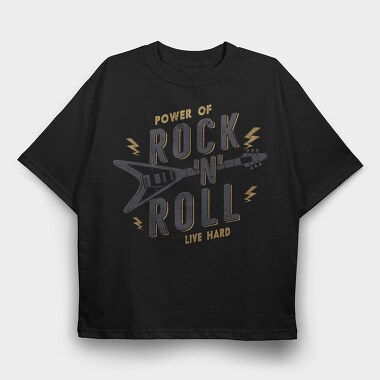 Rock N Roll, Tricou Oversize Barbati (Unisex)
