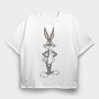 Cartoon Retro Bugs Bunny 5, Tricou Oversize Barbati (Unisex)