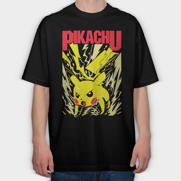 Pikachu, Tricou Oversize Barbati (Unisex)