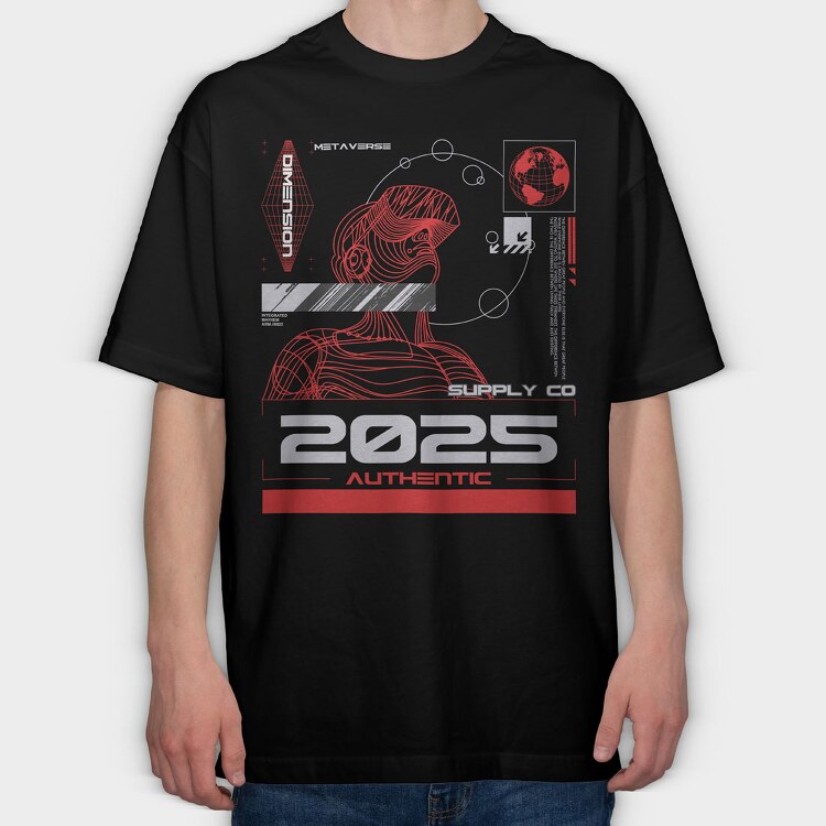 2025 1, Tricou Oversize Barbati (Unisex)