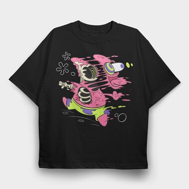 Crazy Patrick Star, Tricou Oversize Barbati (Unisex)