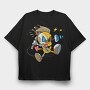Crazy Tweety, Tricou Oversize Barbati (Unisex)