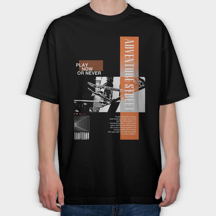 Adventure Street 2, Tricou Oversize Barbati (Unisex)