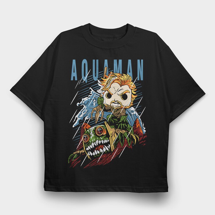 Aquaman Comics, Tricou Oversize Barbati (Unisex)