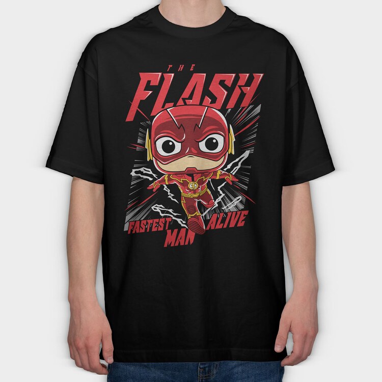 The Flash Comics, Tricou Oversize Barbati (Unisex)