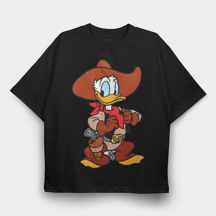 Cartoon Retro Donald Duck 3, Tricou Oversize Barbati (Unisex)