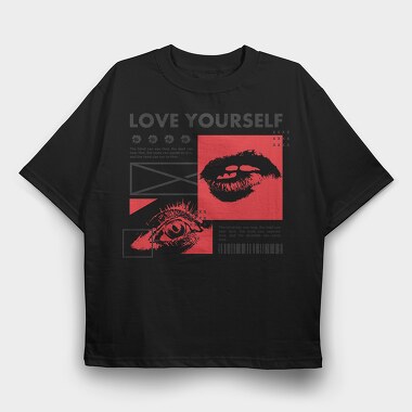 Love Yourself 1, Tricou Oversize Barbati (Unisex)