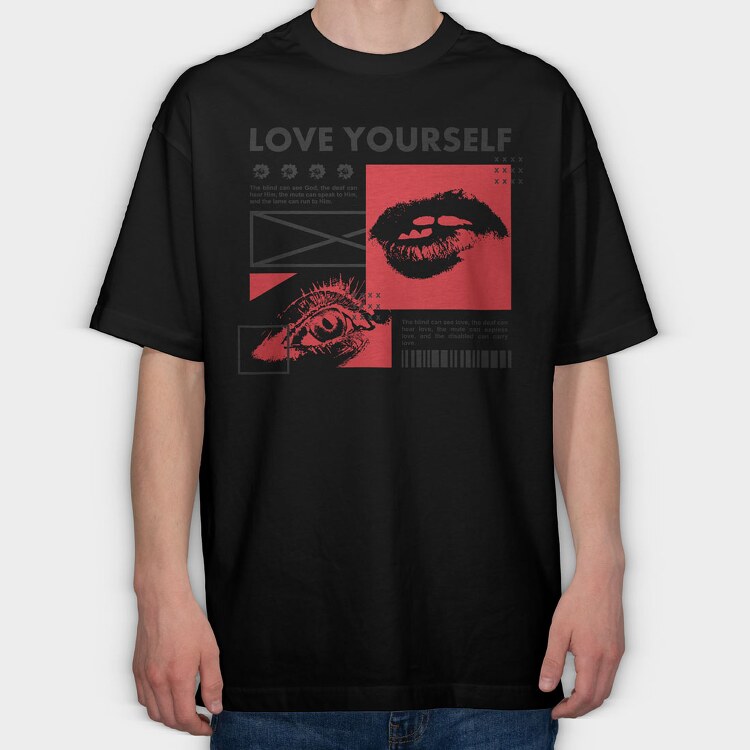 Love Yourself 1, Tricou Oversize Barbati (Unisex)