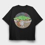 Baby Yoda 21, Tricou Oversize Barbati (Unisex)