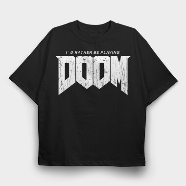 Doom 10, Tricou Oversize Barbati (Unisex)