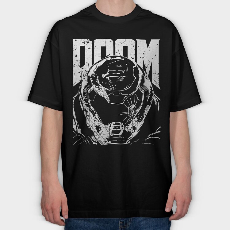 Doom 4, Tricou Oversize Barbati (Unisex)