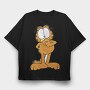 Cartoon Retro Garfield 5, Tricou Oversize Barbati (Unisex)