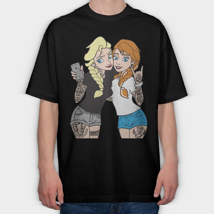 Princess Rockstar 1, Tricou Oversize Barbati (Unisex)