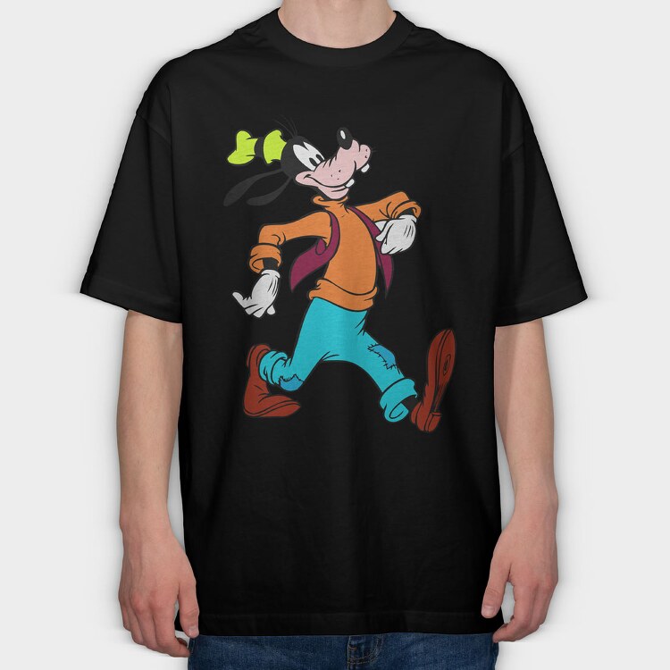 Cartoon Retro Goofy 5, Tricou Oversize Barbati (Unisex)