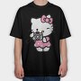 Cartoon Retro Hello Kitty 1, Tricou Oversize Barbati (Unisex)