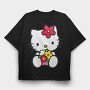 Cartoon Retro Hello Kitty 4, Tricou Oversize Barbati (Unisex)