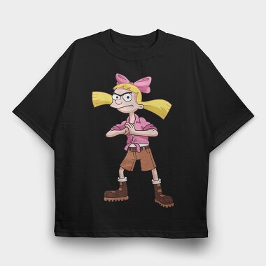 Cartoon Retro Hey Arnold 5, Tricou Oversize Barbati (Unisex)
