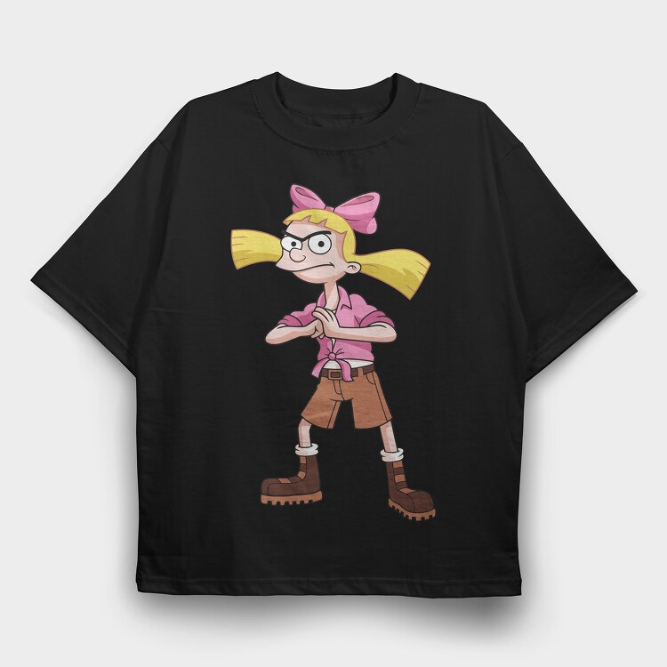 Cartoon Retro Hey Arnold 5, Tricou Oversize Barbati (Unisex)